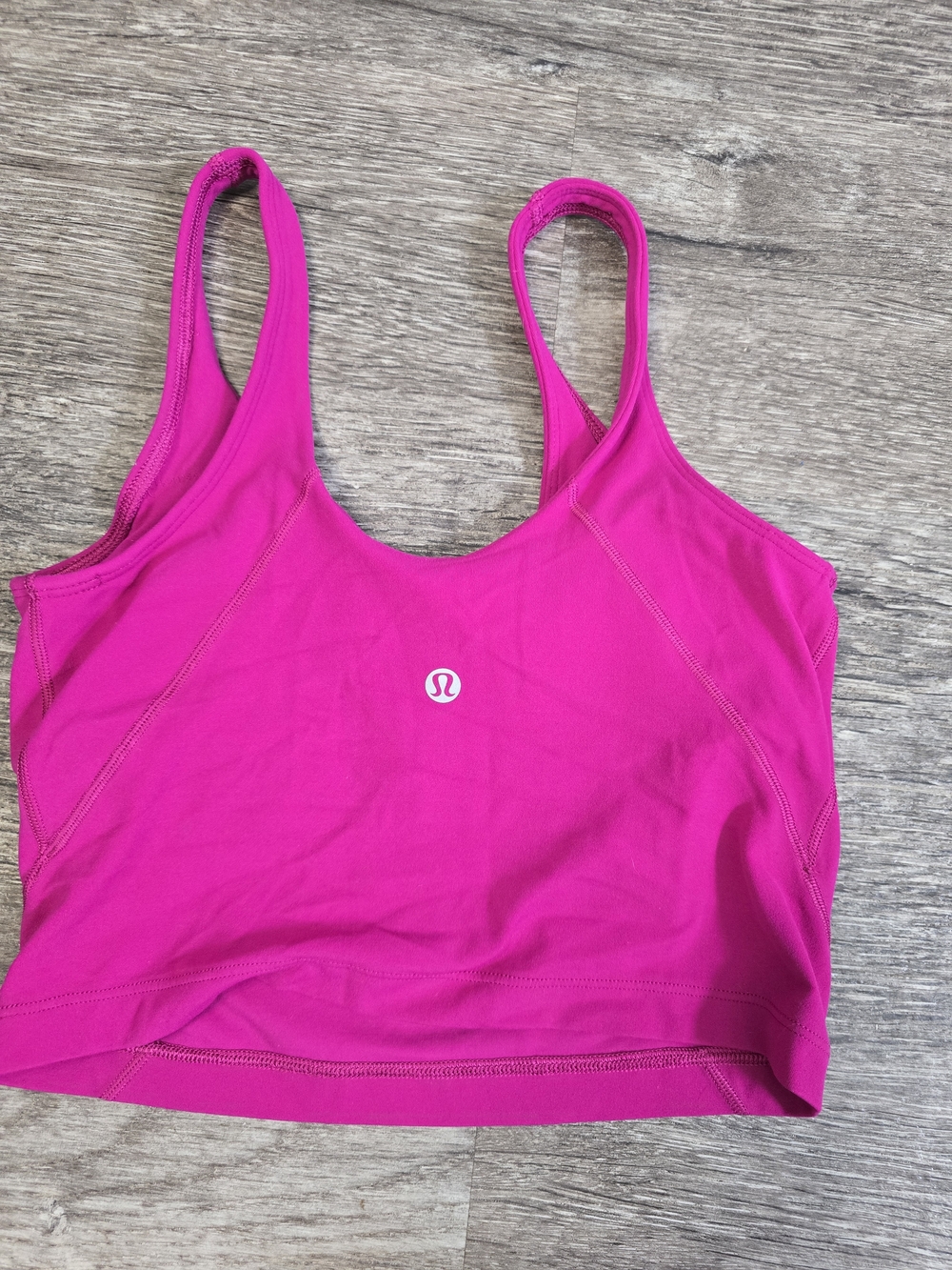 lululemon athletica Hot Pink Crop Sports Bra Tank - Picture 2 of 3